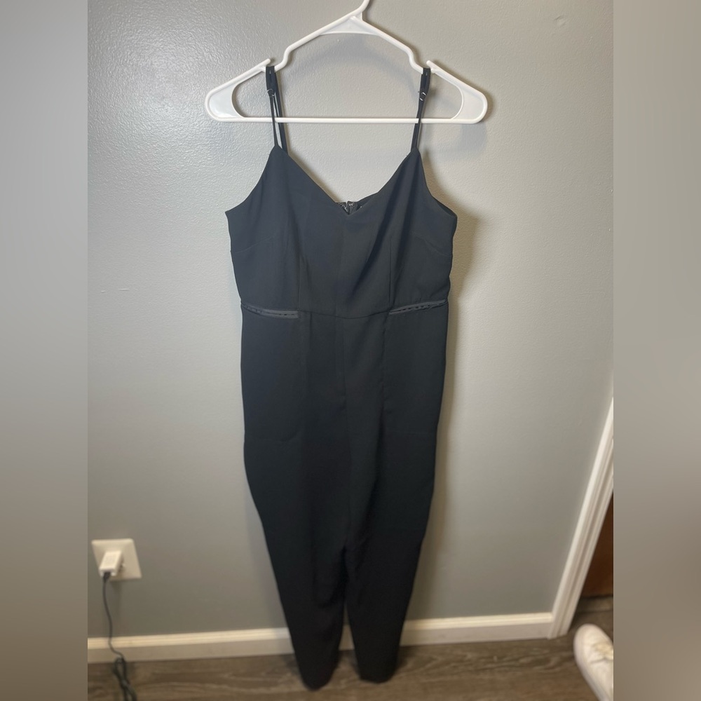 Anthropologie Maeve Magdalena Black Jumpsuit Size 10P